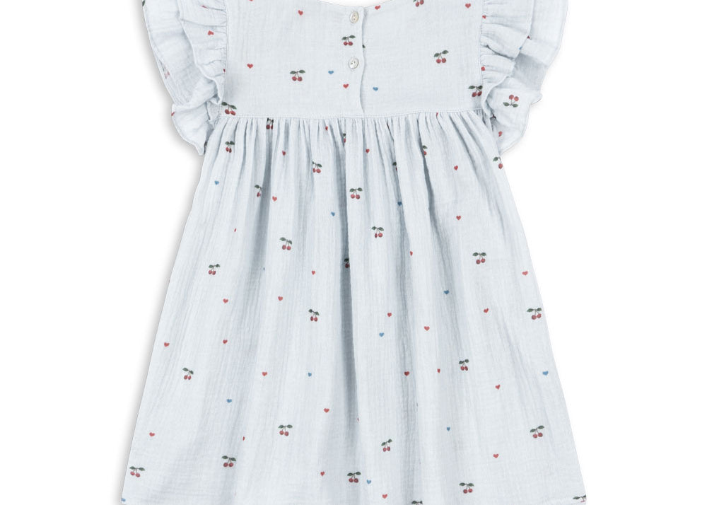 Konges Sløjd A/S WOVEN DRESSES cherry blue coeur