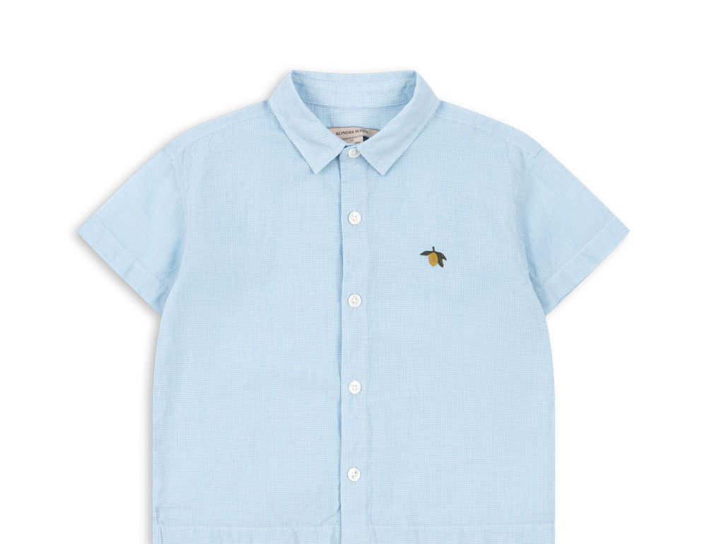 Konges Sløjd A/S WOVEN SHORT SLEEVE SHIRTS blue check