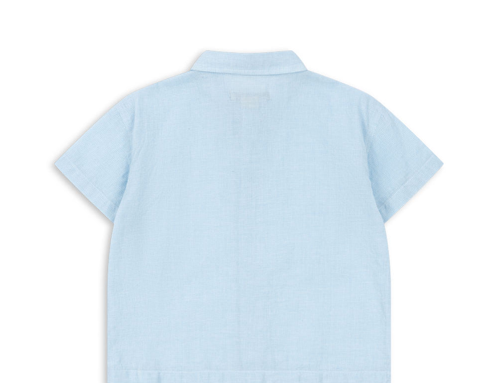 Konges Sløjd A/S WOVEN SHORT SLEEVE SHIRTS blue check