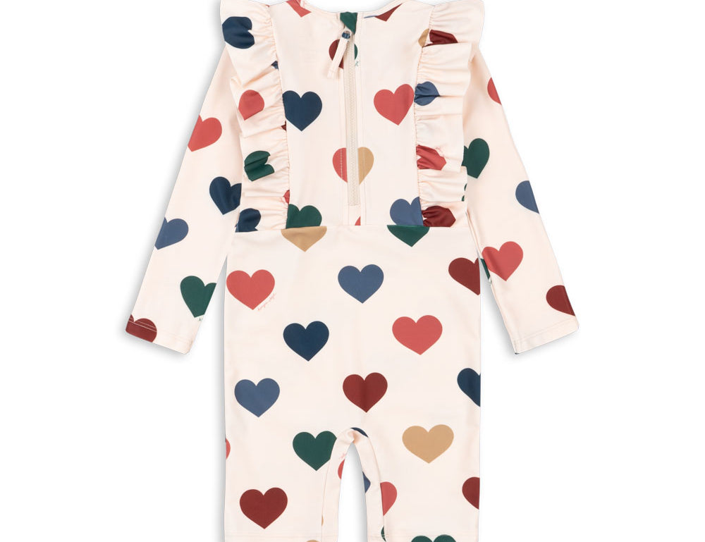 Konges Sløjd A/S UV ONESIES bon coeur coloré