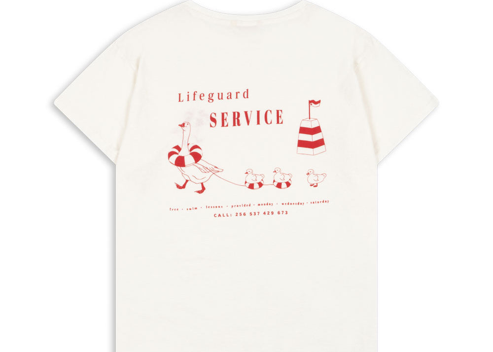 Konges Sløjd A/S JERSEY T-SHIRTS off white/lifeguard service