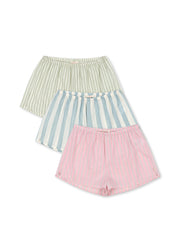 Konges Sløjd A/S WOVEN SHORTS & BLOOMERS basil/orchid/bleu stripe