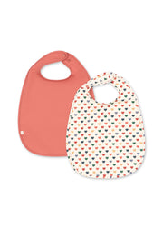 Konges Sløjd A/S DINNER BIBS coeur colore/faded rose