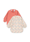Konges Sløjd A/S DINNER BIBS coeur colore/faded rose