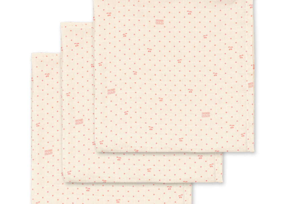 Konges Sløjd A/S MUSLIN CLOTHS cherry dot