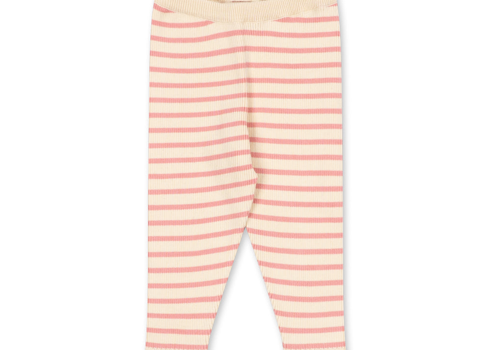 Konges Sløjd A/S KNITTED PANTS peony butter stripe