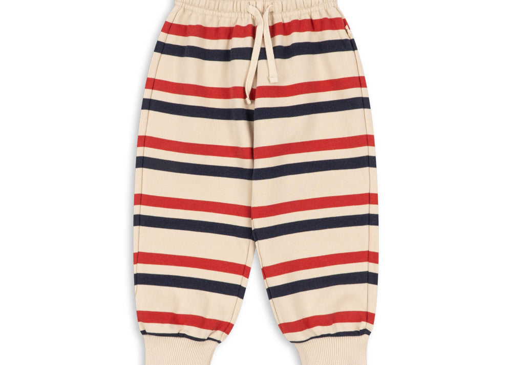 Konges Sløjd A/S JERSEY PANTS tangerine stripe