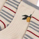 Konges Sløjd A/S SOCKS blue stripe/lemon