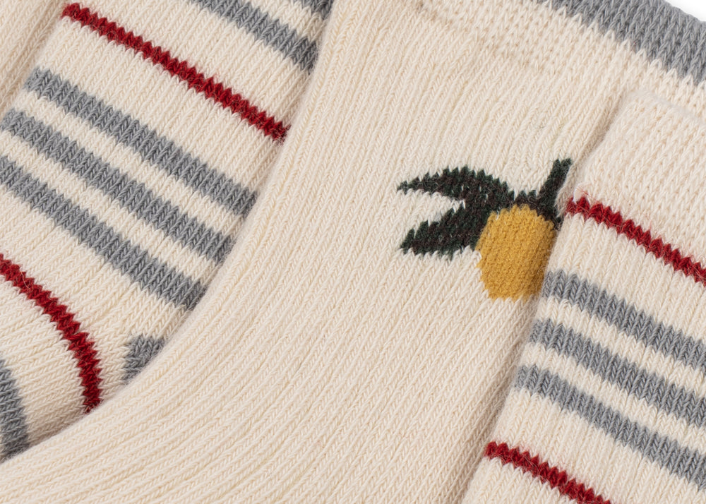 Konges Sløjd A/S SOCKS blue stripe/lemon