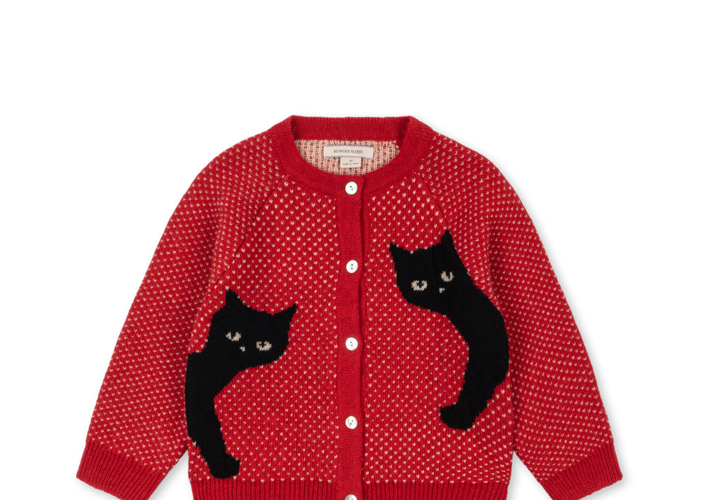 Konges Sløjd A/S KNITTED CARDIGANS cat rouge