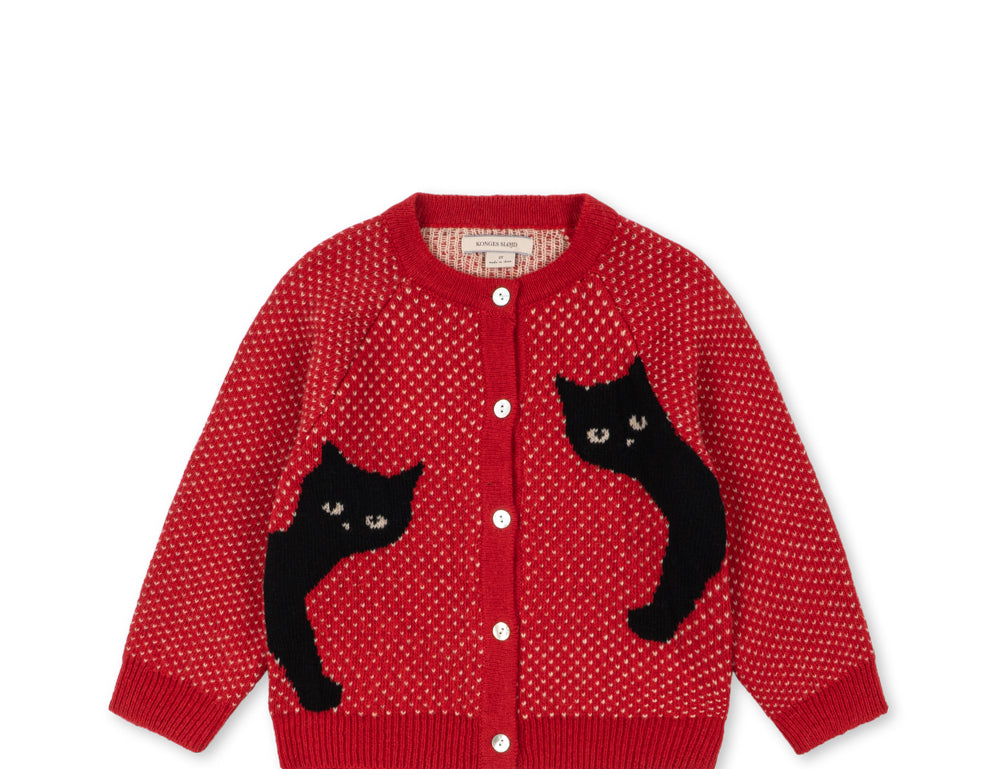Konges Sløjd A/S KNITTED CARDIGANS cat rouge