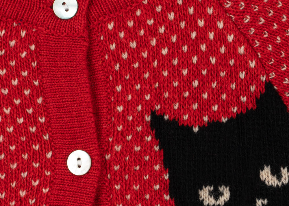 Konges Sløjd A/S KNITTED CARDIGANS cat rouge