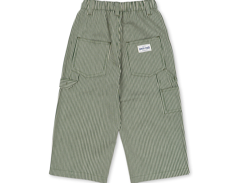 Konges Sløjd A/S WOVEN PANTS milk verte stripe