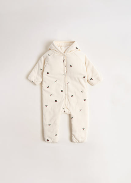 Newborn Heldragt med Hætte - Cherry – Konges Sløjd®
